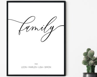 Family Posters, Posters personnalisables, Amour, Famille, Printable and Digital