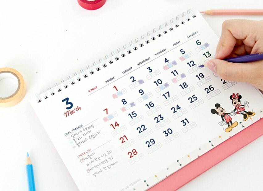 Disney Mickey and Minnie Mouse 2021 Desk Calendar Calendar | Etsy