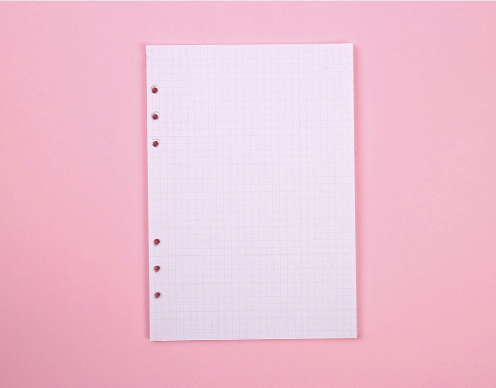 Basic Grid A5 Refill papers 6 holes / for every A5 Journal Etsy