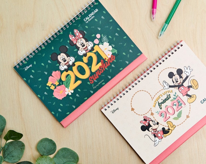 Disney Mickey and Minnie Mouse 2021 Desk Calendar Calendar Etsy
