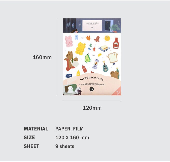 JOURNAL DECOR STICKERS Set / Animals big Stickers Diary Decor Etsy