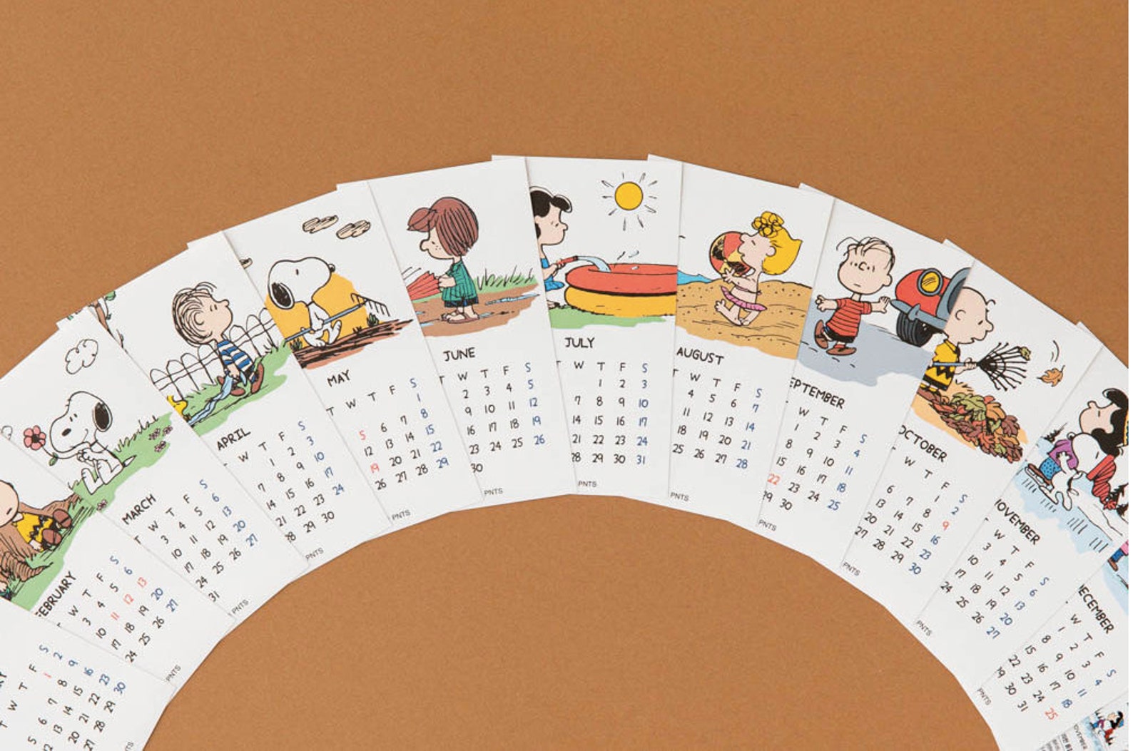 2021 Snoopy the Peanuts mini sticker Calendar Desk Calendar Etsy