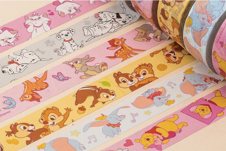 DISNEY Animals Washi Tape 6 Types / Disney Washi tape Etsy