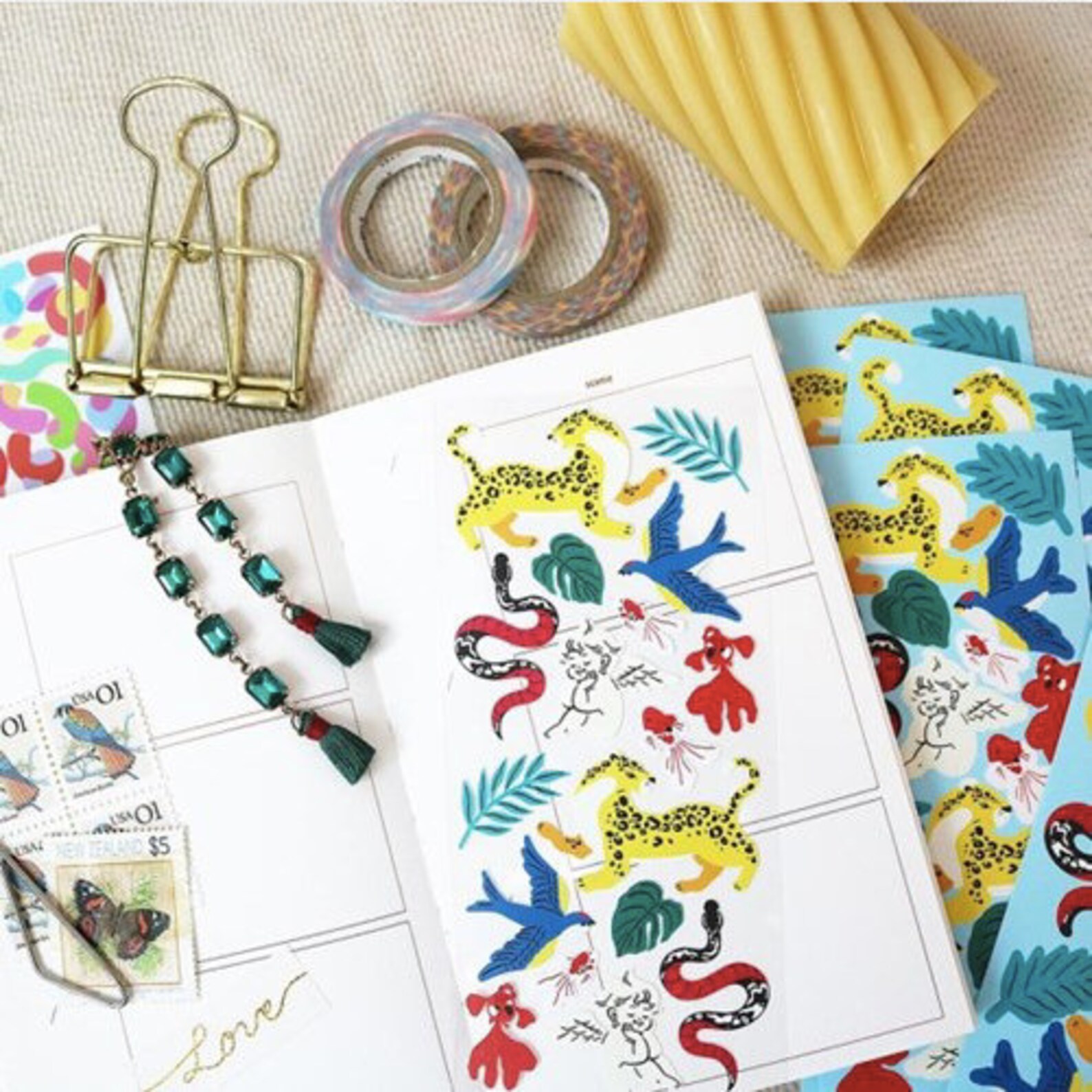 STICKERTropical Animal seal stickerBullet Journal Etsy