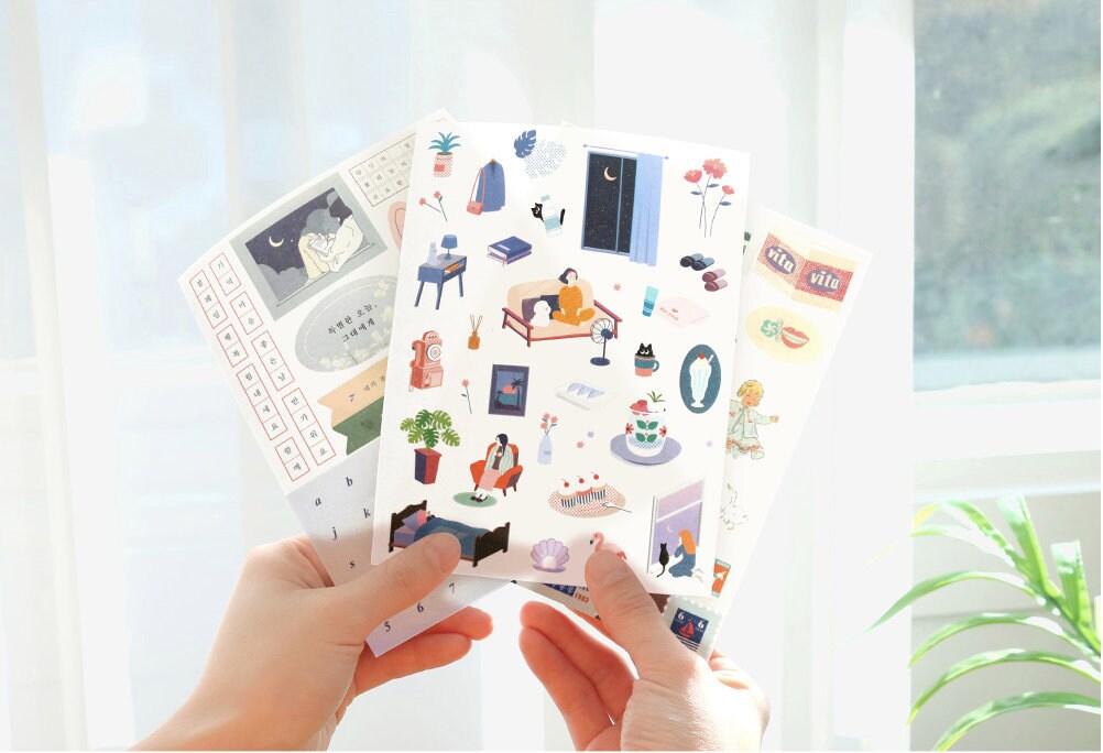 JOURNAL DECOR STICKERS Set / Animals big Stickers Diary Decor Etsy