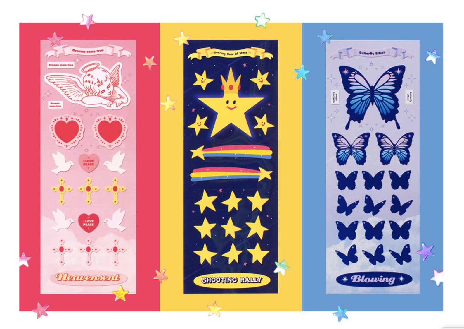 Love and Dream Butterfly sticker 3 types / Planner Sticker Etsy