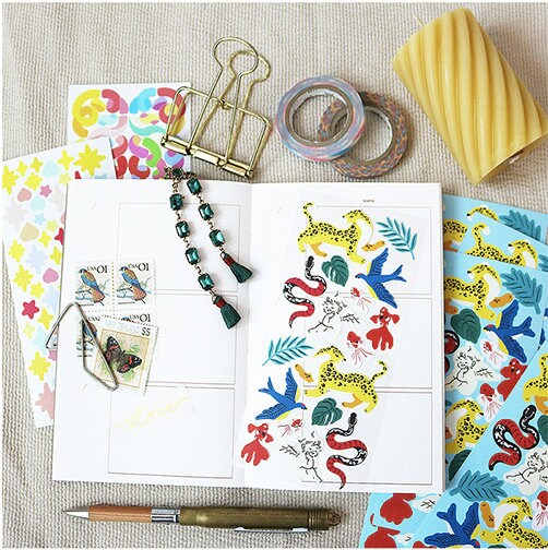 STICKERTropical Animal seal stickerBullet Journal Etsy