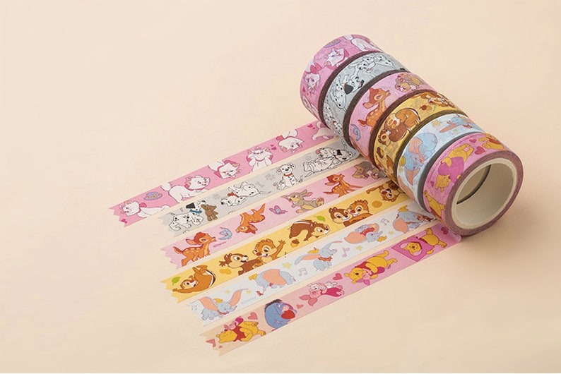 DISNEY Animals Washi Tape 6 Types / Disney Washi tape Etsy