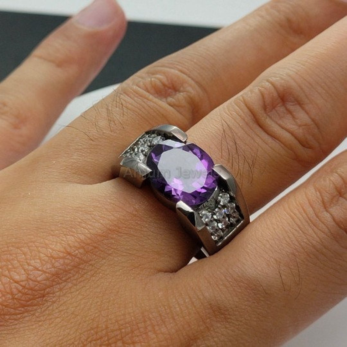 mens amethyst ring mens amethyst ring