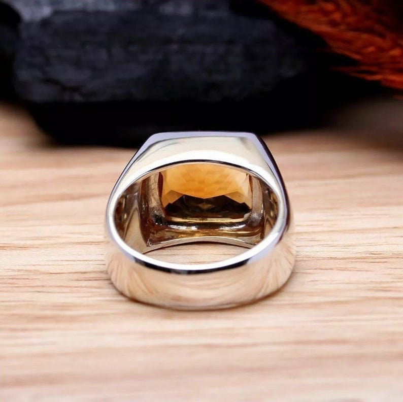 Natural Citrine Ring for Men in 925 Sterling Silver AAA Etsy Canada