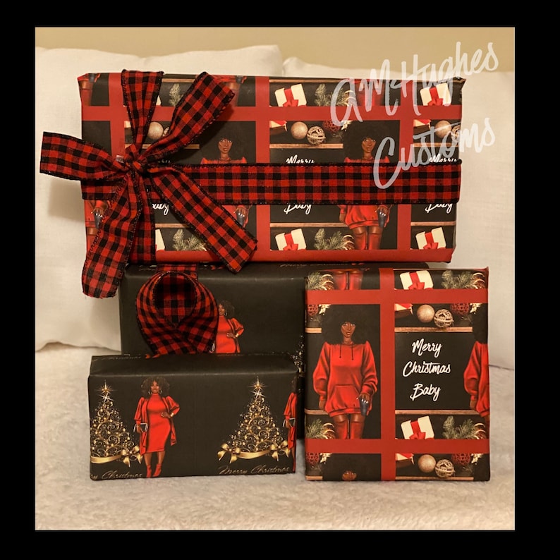 African American Christmas Wrapping Paper | Etsy