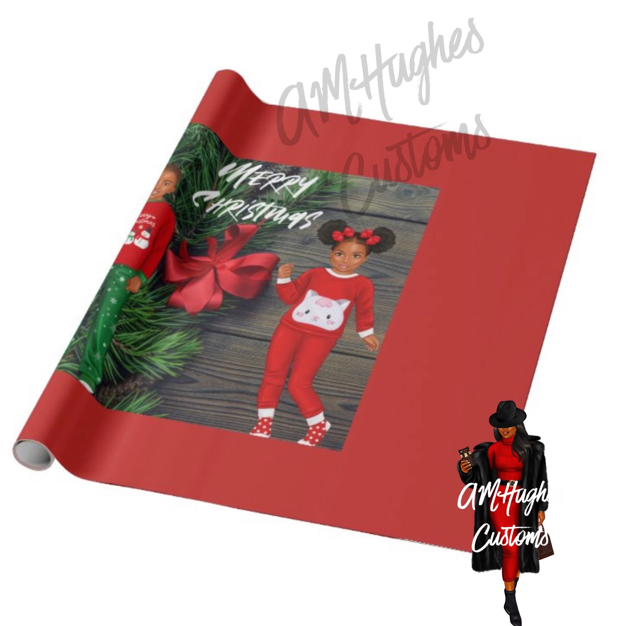 African American Christmas Wrapping Paper | Etsy