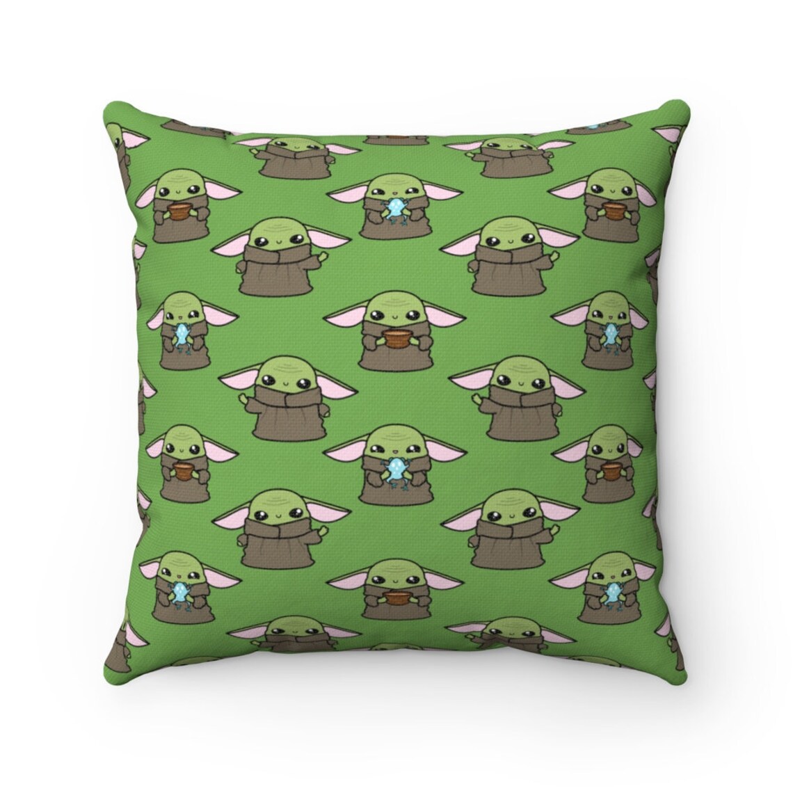 Baby Yoda Pillow The Mandalorian Disney Star Wars Pattern Etsy