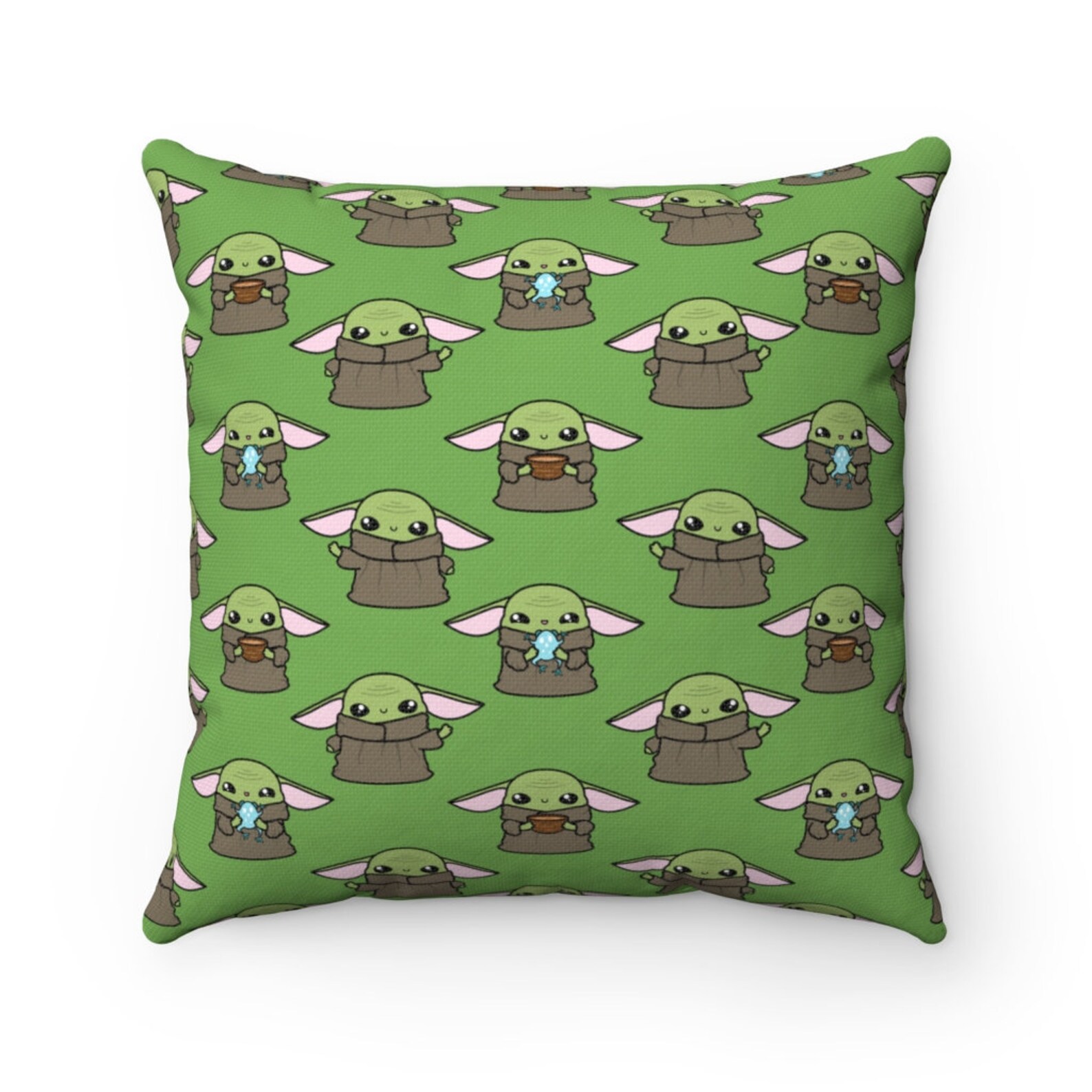 Baby Yoda Pillow The Mandalorian Disney Star Wars Pattern Etsy