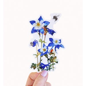 Adesivo de buquê de flores silvestres, adesivo de vinil para plantas, decoração de casa no Colorado, ilustração de plantas