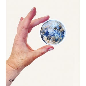 Watercolor Full Moon – Celestial Vinyl Sticker for Laptop & Journal