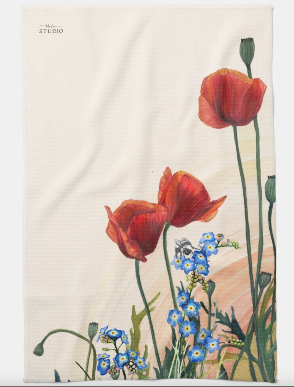 Home Sweet Farmhouse Kitchen Towel - Red Poppy Creations