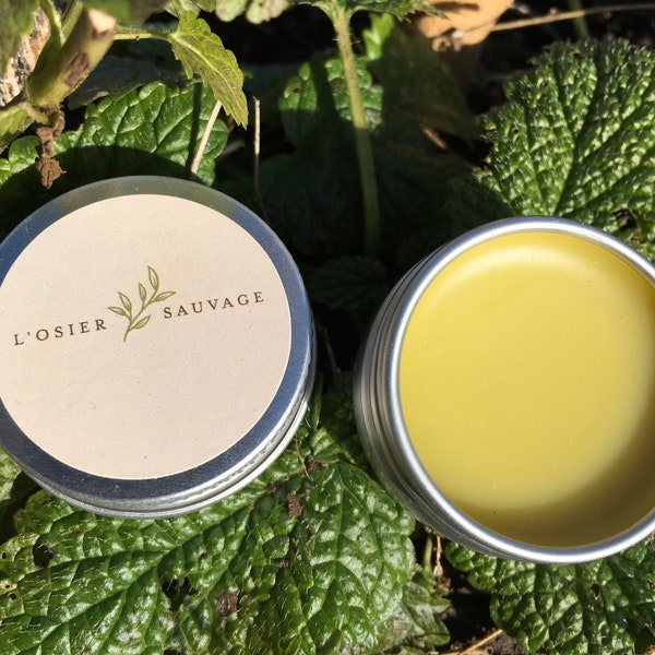 Lemon balm and self heal lip balm, hand made