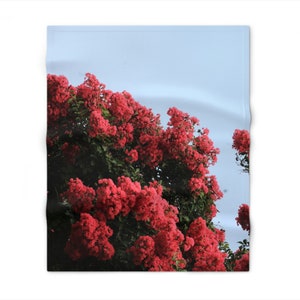 Pink Flower Throw Blanket