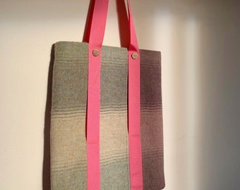 Handmade tweed tote bag