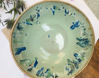 Large Handmade Speckled Stoneware bowl