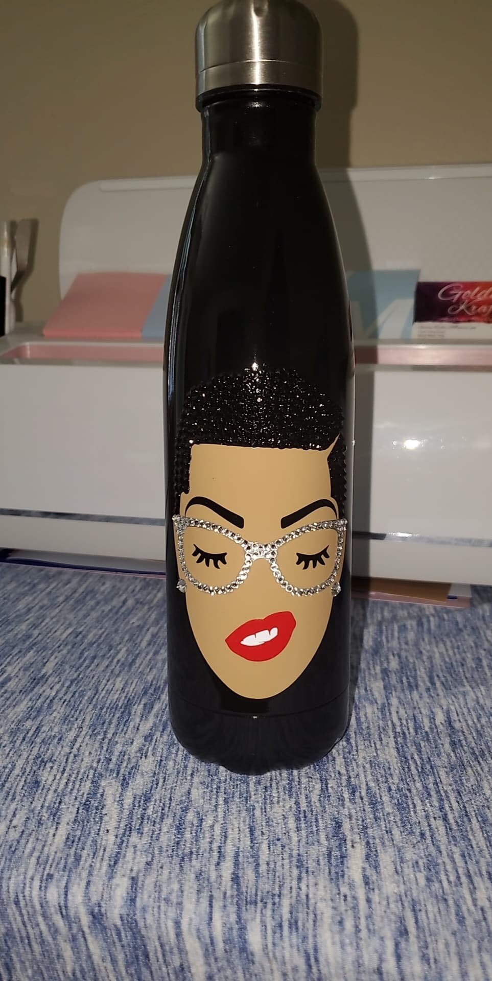 Custom 17oz Stainless Steel Sports Bottle Afro Woman OES Etsy UK