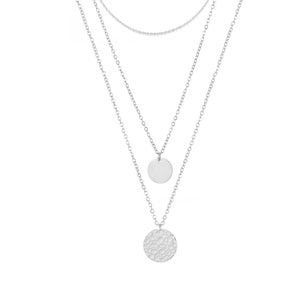 Ensemble de 3 colliers en couches polyvalents, collier disque, ensemble de plusieurs colliers ras de cou, bijoux minimalistes faits main, cadeau personnalisé pour elle image 7