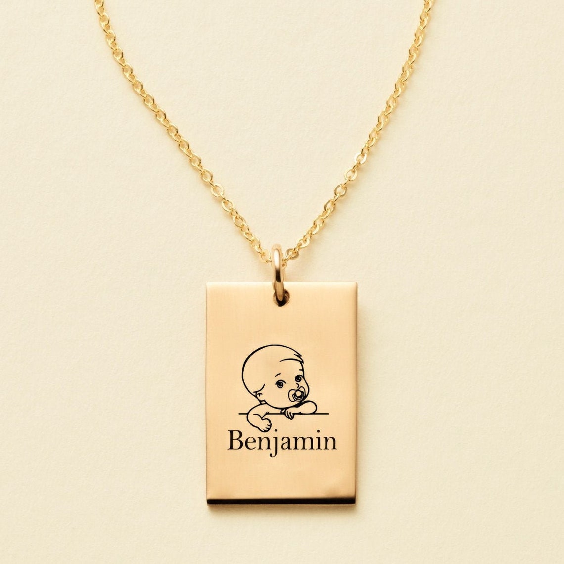 Mom necklace with kids name Son necklace Kids name Etsy