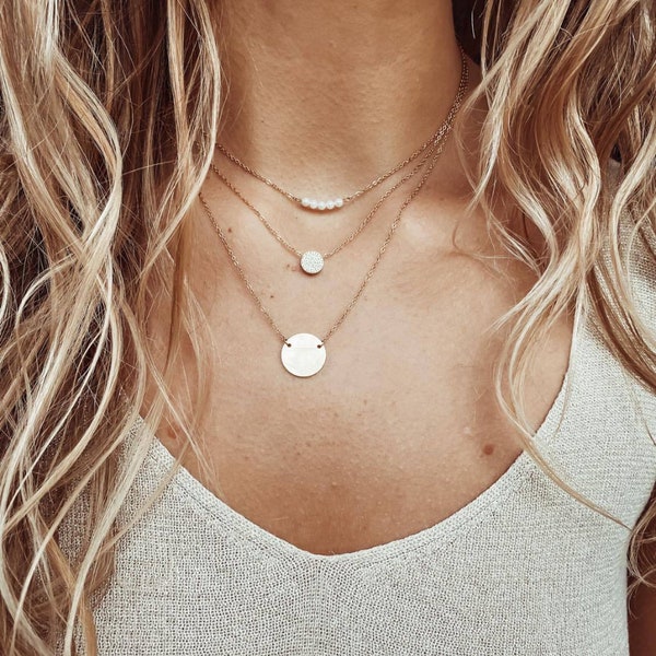 Luxe Gold Layered Pendant Necklace main image 0