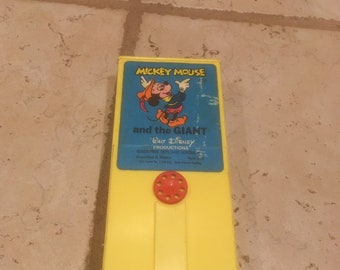 Works  ~ 20-02-67 Vintage Walt Disney Toy Film Fisher-Price Movie Viewer Movie Viewer 474 Mickey Mouse and the Giant Yellow Box