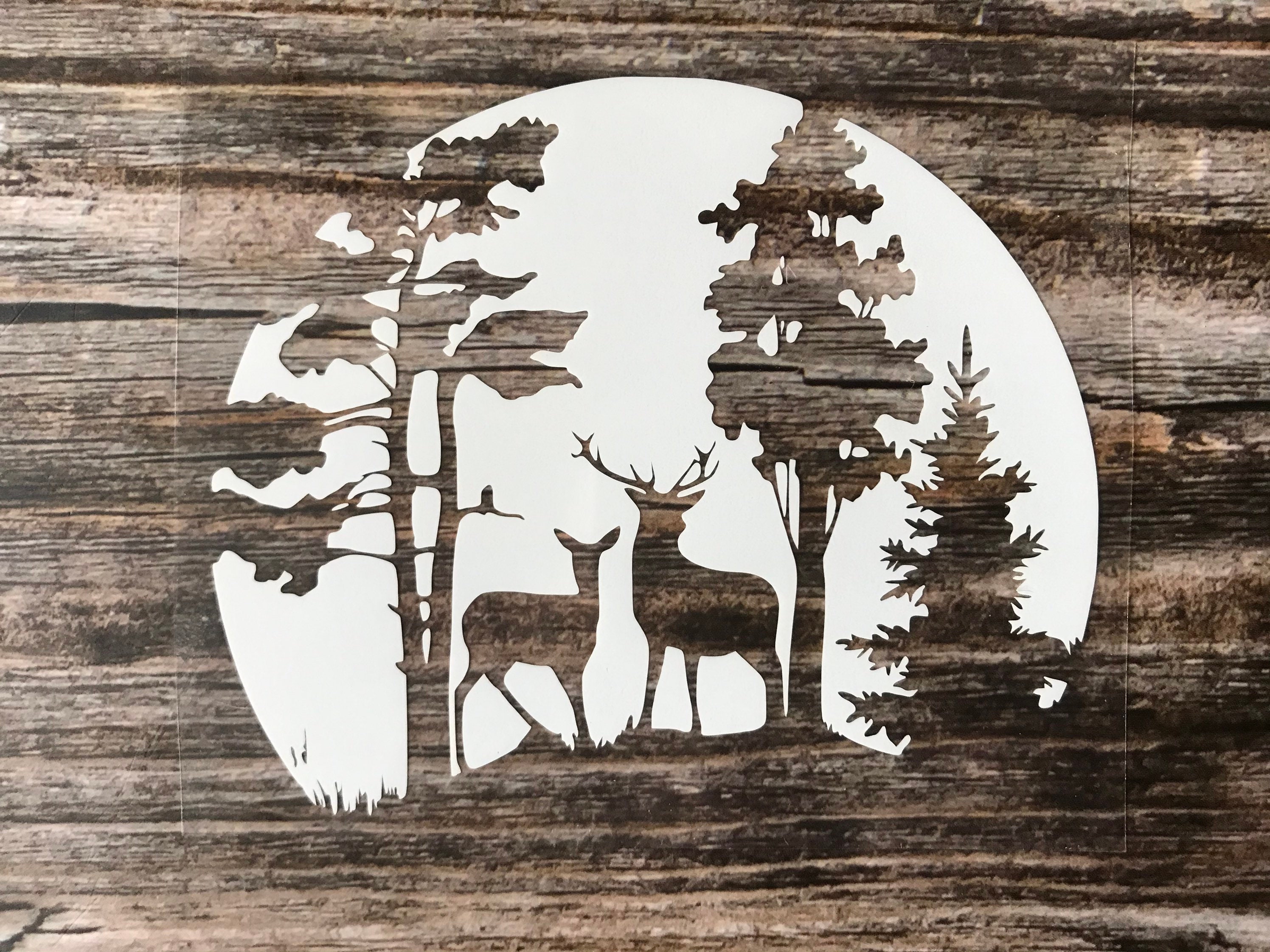 2 Stück 7 Eisen Aufkleber Holz