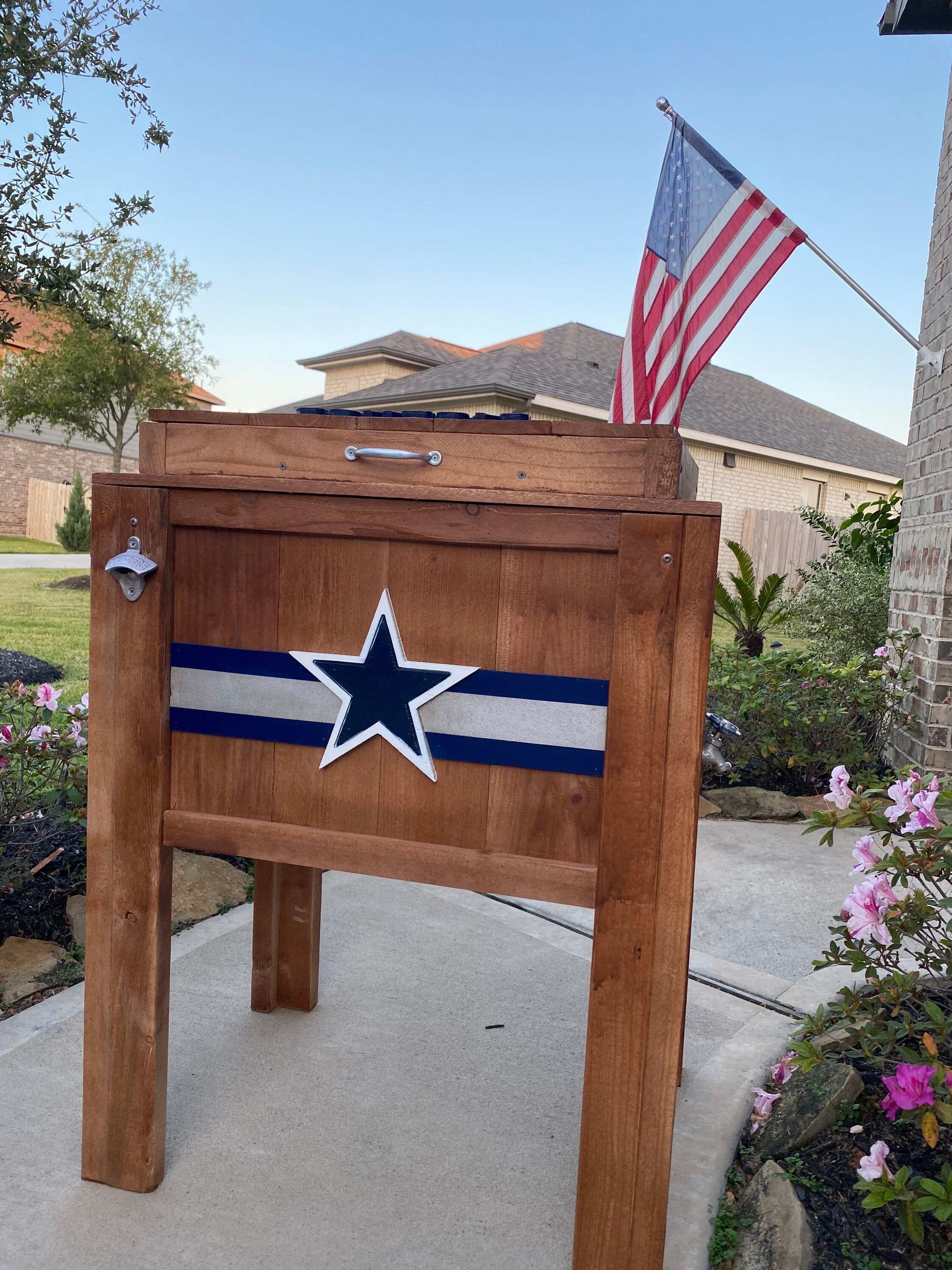 Dallas Cowboys Wooden Cooler Houston Area Pick Up ONLY Etsy