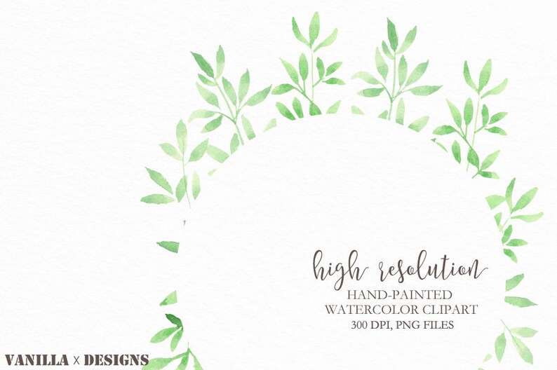png iu150 Green Leaves frame watercolor leaves watercolor clipart clip art watercolor Watercolor frame printable wreath leaf wreath