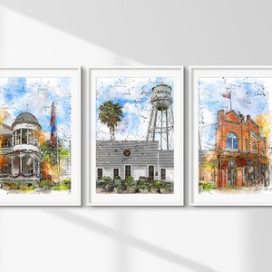 New Braunfels Gruene art print, Set of 3 New Braunfels Texas photos, Gift for New Braunfels lovers, Unframed print