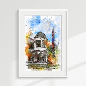 New Braunfels Gruene art print, New Braunfels Historic Gruene photo print, Texas travel poster, Gift for Texas lovers, Unframed print