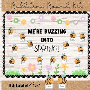 Frühling Pinnwand Bee Thema Klassenzimmer Dekor Printable