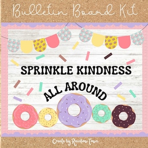 Donut Sprinkle Kindness Bulletin Board Kit Klassenzimmer Tür Dekoration