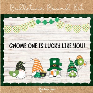 St. Patrick&#39;s Day Gnome Bulletin Board Kit Classroom Door Decor