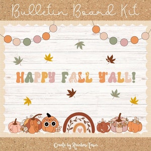 Fall Bulletin Board Groovy Pumpkins Classroom Decor Printable