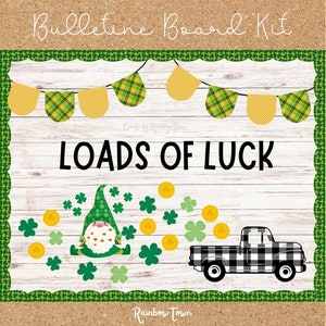 St.Patrick&#39;s Day Bulletin Board Kit Loads of Luck March Classroom Decor