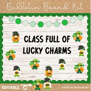 St. Patrick&#39;s Day Bulletin Board March Classroom Decor Printable