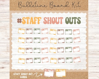 Staff Shout Outs Bulletin Board Wall Letters Shout Out Card Printable