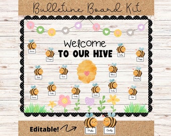 Welcome To Our Hive Back To School Bulletin Board BEE Classroom Decor Printable
