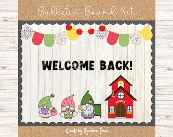 Gnome Back To School Bulletin Board Kit: Classroom Decor (PDF)