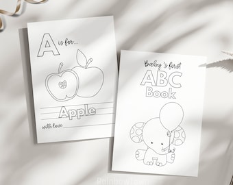 Baby's First ABC Book Baby Shower Alphabet Book Baby Shower Coloring Pages Baby Shower Coloring Book