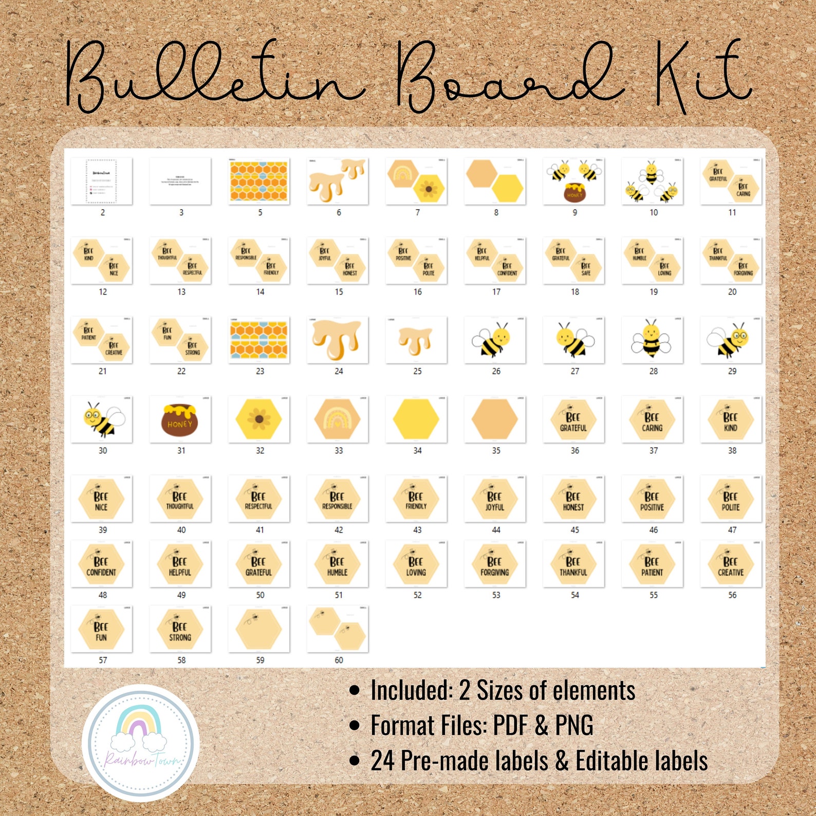 Summer Bulletin Board Kit Bee Classroom Decor Printable & Editable - Etsy