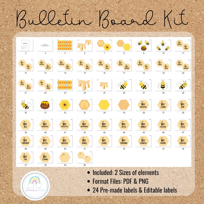 Summer Bulletin Board Kit Bee Classroom Decor Printable & Editable - Etsy