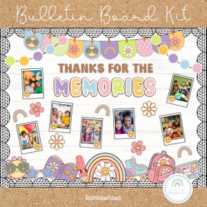 End Of Year Bulletin Board Kit: Groovy Retro Classroom Decor