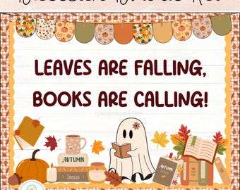 Fall Bulletin Board Kit Reading Corner Decorations Classroom Decor Printable