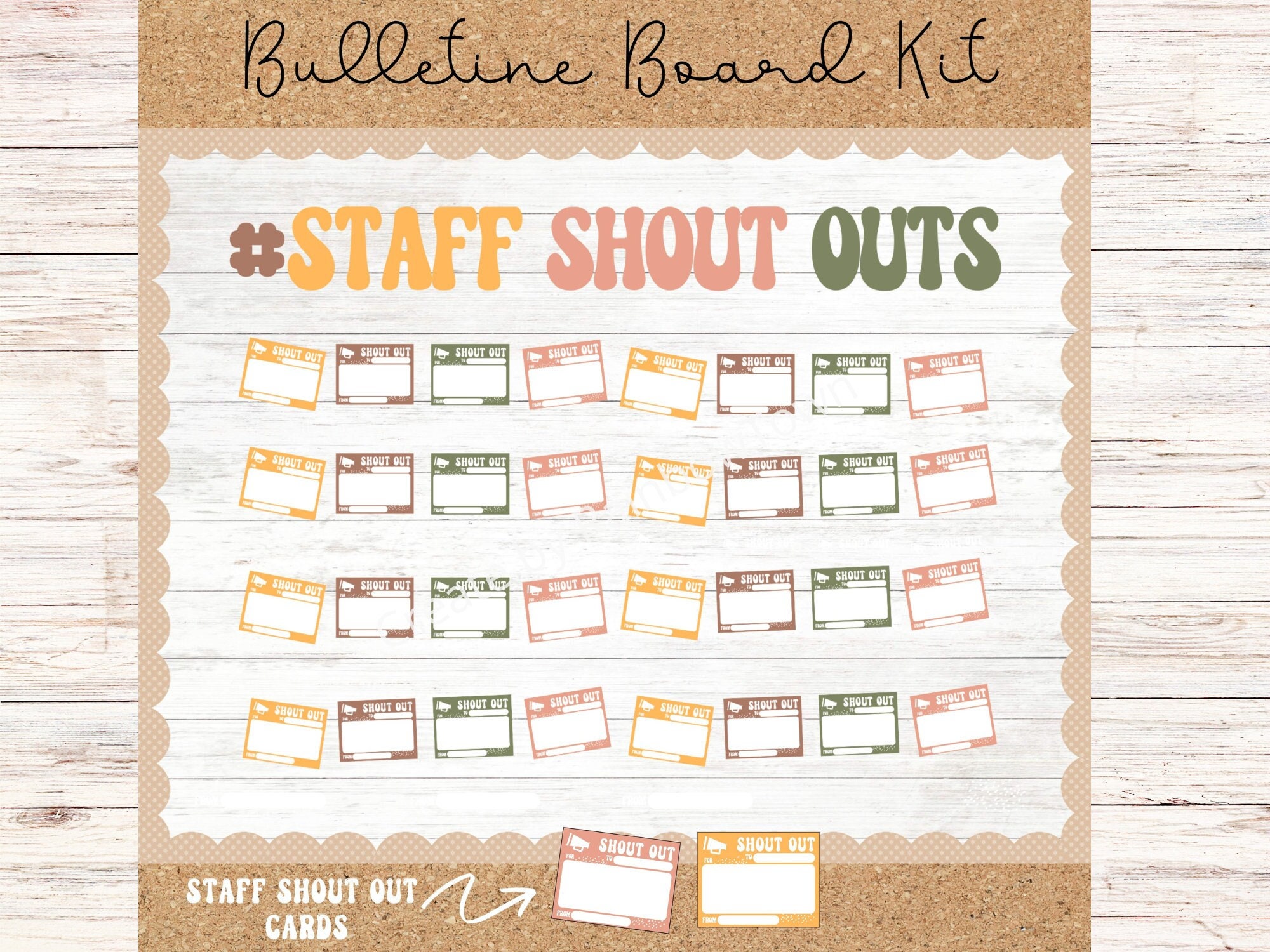 Staff Shout Outs Bulletin Board Wall Letters Shout Out Card Etsy UK